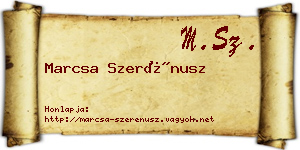 Marcsa Szerénusz névjegykártya